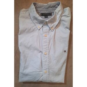 Tommy Hilfiger Button Down Size XL Short Sleeve Casual Business Office Wear